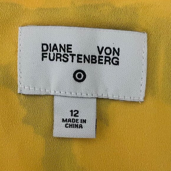 Diane Von Furstenberg Women Cottagecore Floral Shift Dress Size 12 Spring Resort - Picture 3 of 12